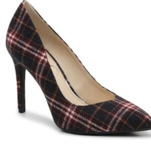 Jessica Simpson Burgundy Plaid Heels